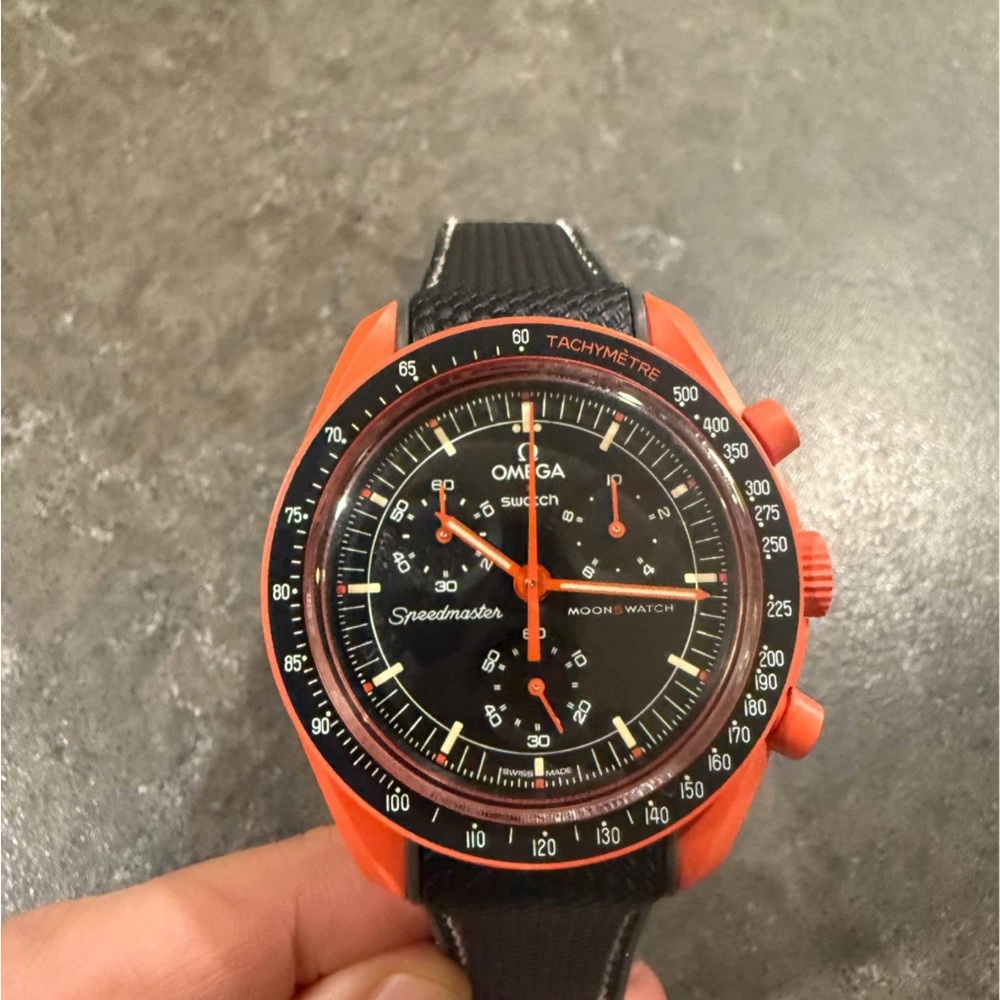 Omega Speedmaster Moonwatch with Black and Orange Accents